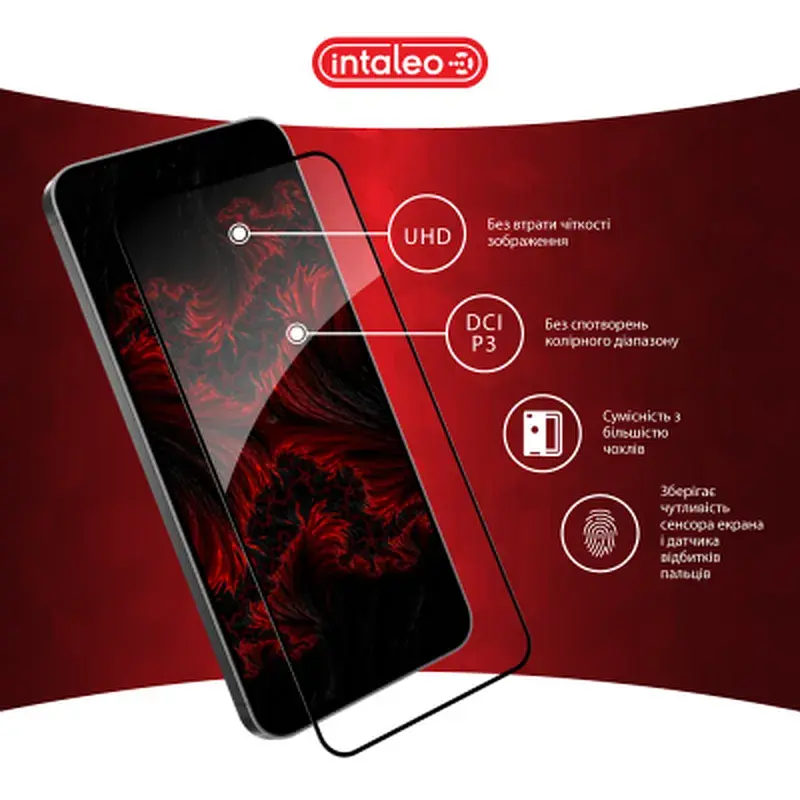 Скло захисне Intaleo Full Glue Samsung S24 FE Black (1283126594854) - фото 4