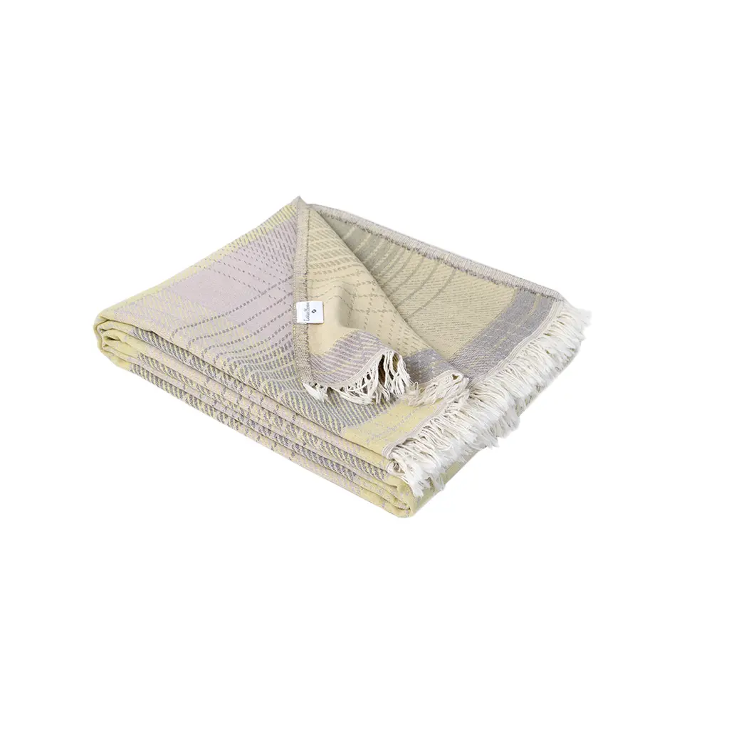 Покрывало Lotus Home - Checked Madras серый 190x225 - фото 6