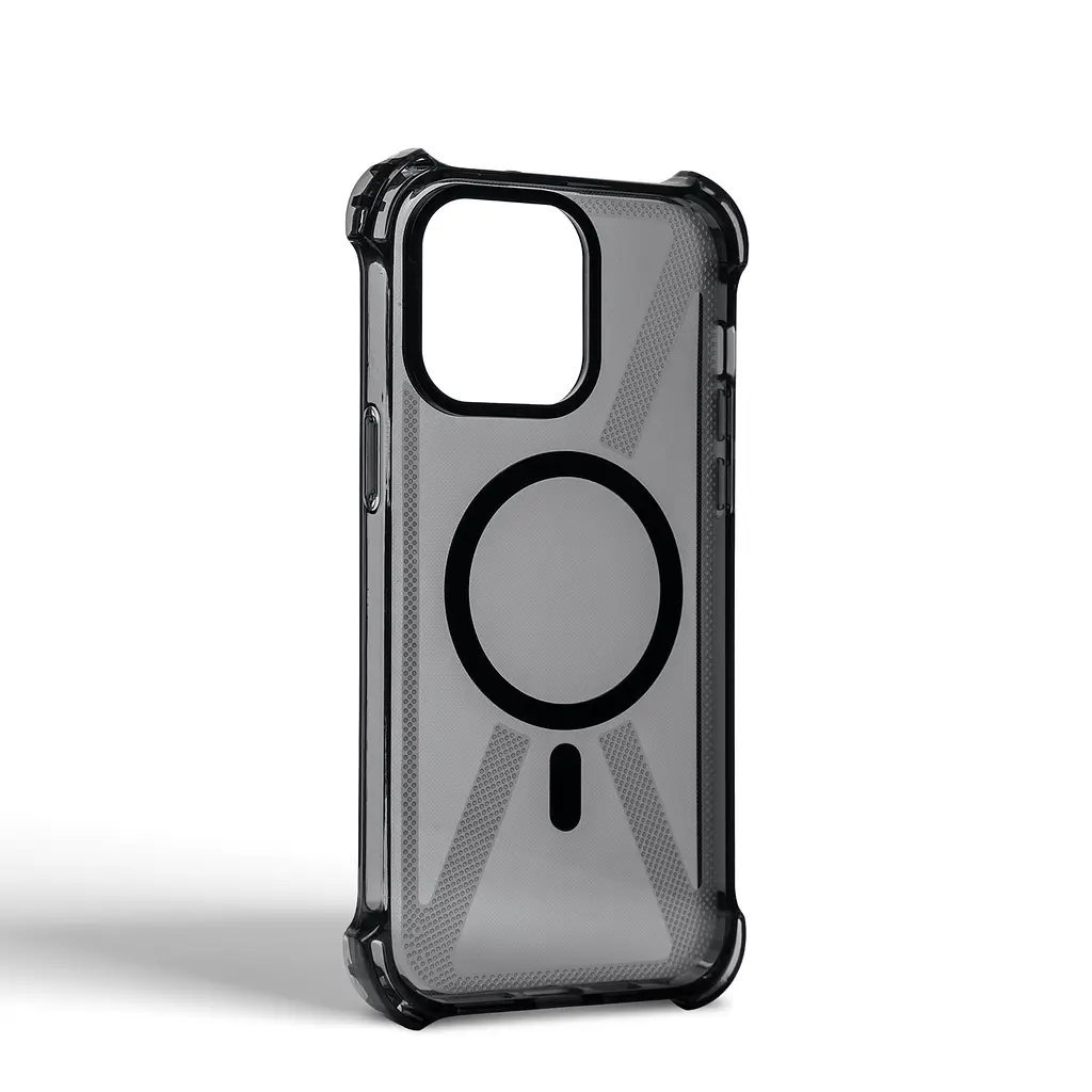 Чехол-накладка для Apple iPhone 14 Pro Max, Bounce, черный, матовый, противоударный защитный чехол из TPU с магнитом для беспроводной зарядки, защита всего корпуса, бортик вокруг дисплея, амортизирующие вставки, ArmorStandart (ARM75244) - фото 2