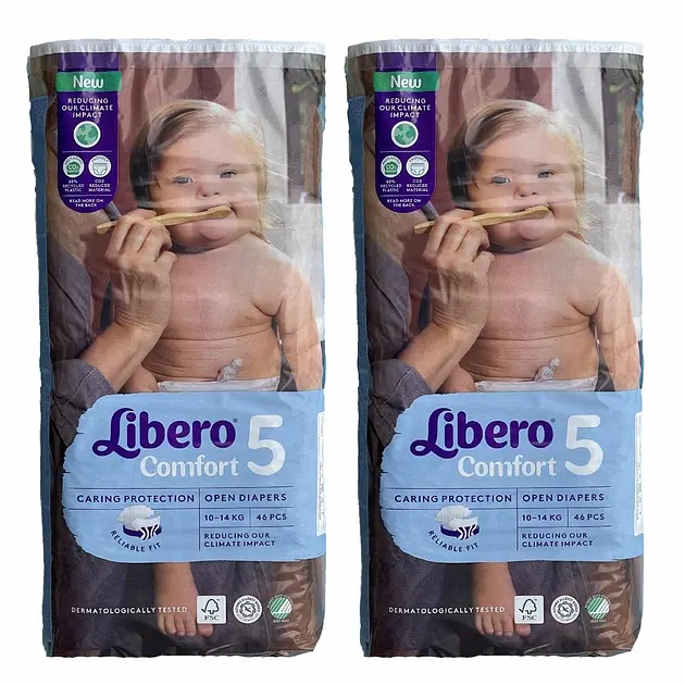 Дитячі підгузники Libero Comfort 5 (10-14 кг), 92 шт