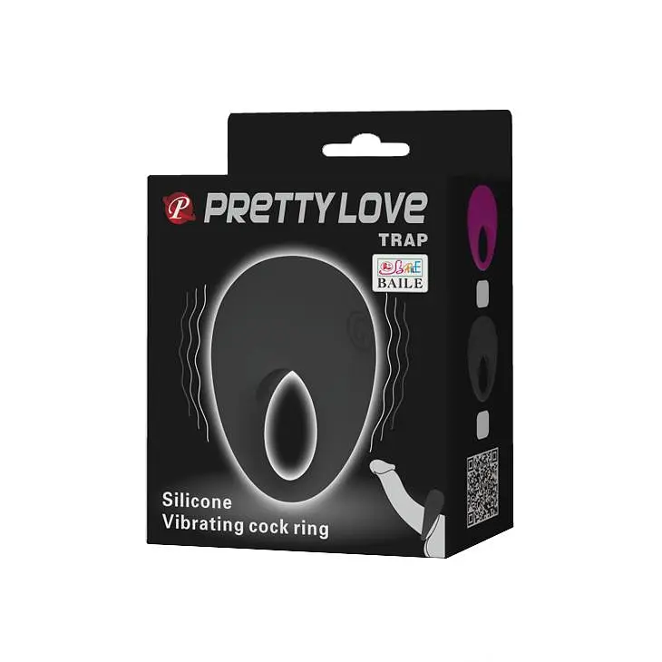 Віброкільце Pretty Love Trap 5.6 см чорний - фото 11