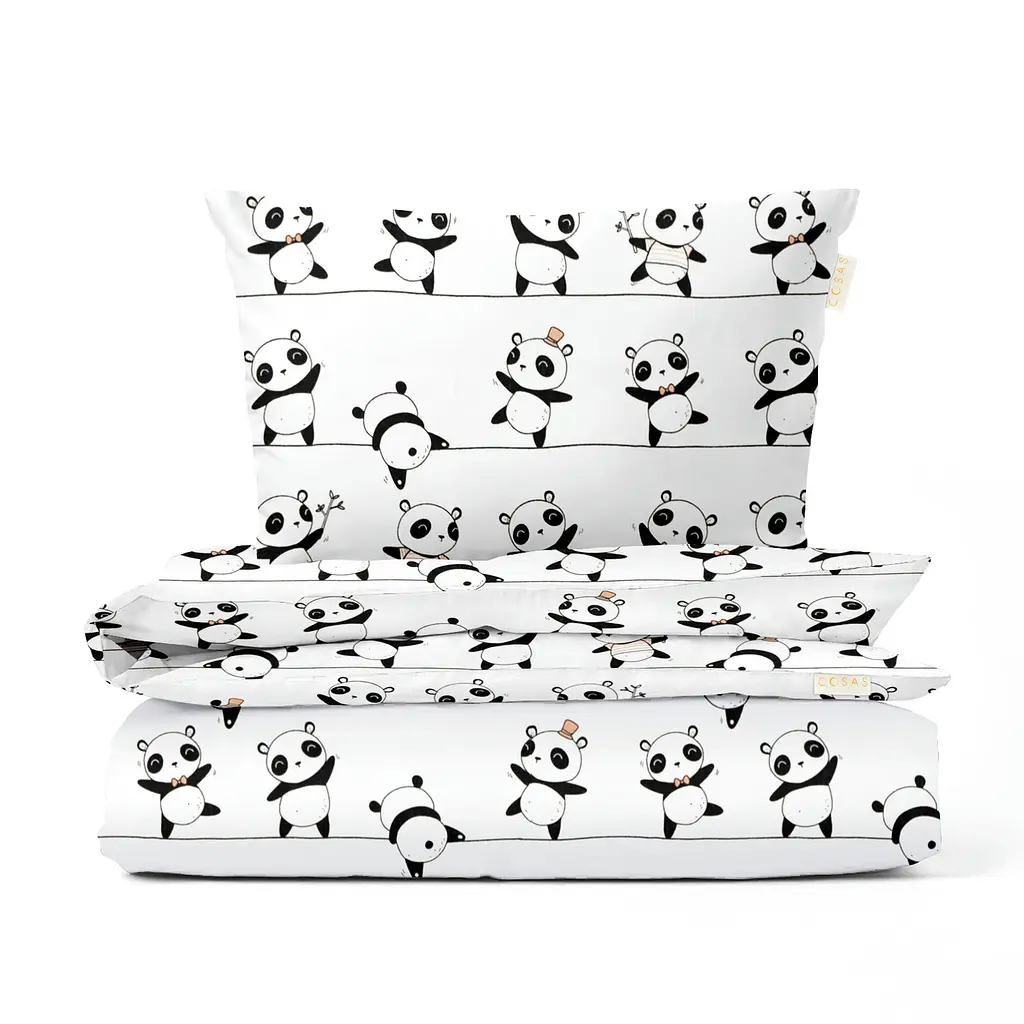 Дитяча постіль без простирадла FUNNY PANDAS COSAS (4822052258989)