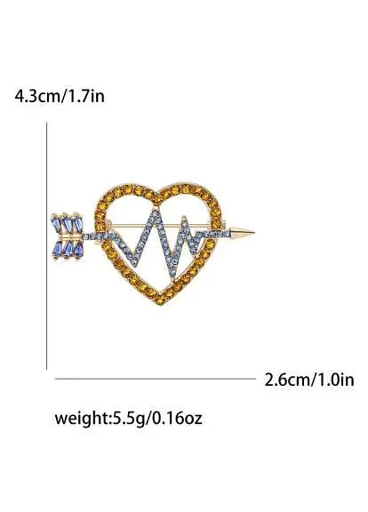 Брошь Сердце брошь-булавка символ Украины желто-голубая - фото 2