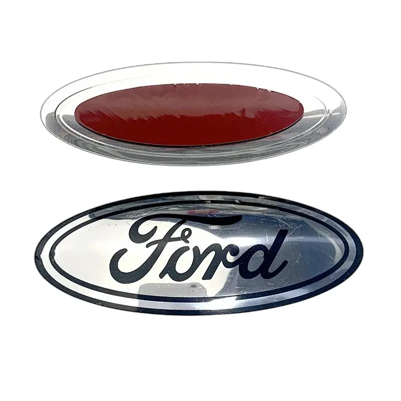 Емблема Ford хром+чорний 125×50 мм пластик (на скотчі) - фото 2
