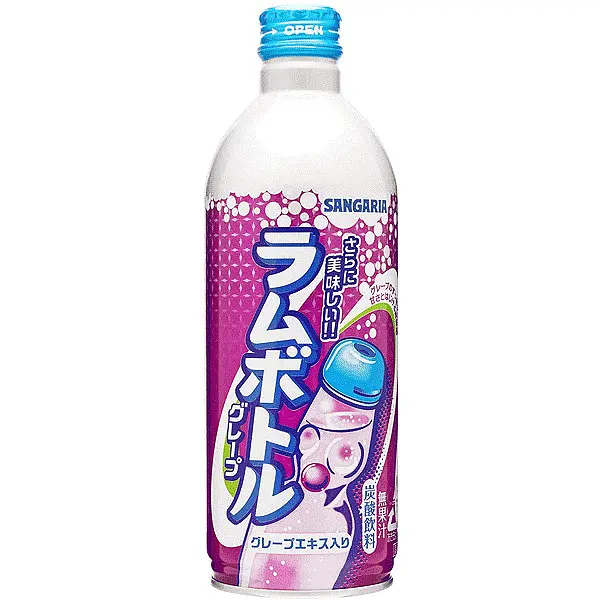 Газована вода Sangaria Bottle Ramune Soda Grape 500ml