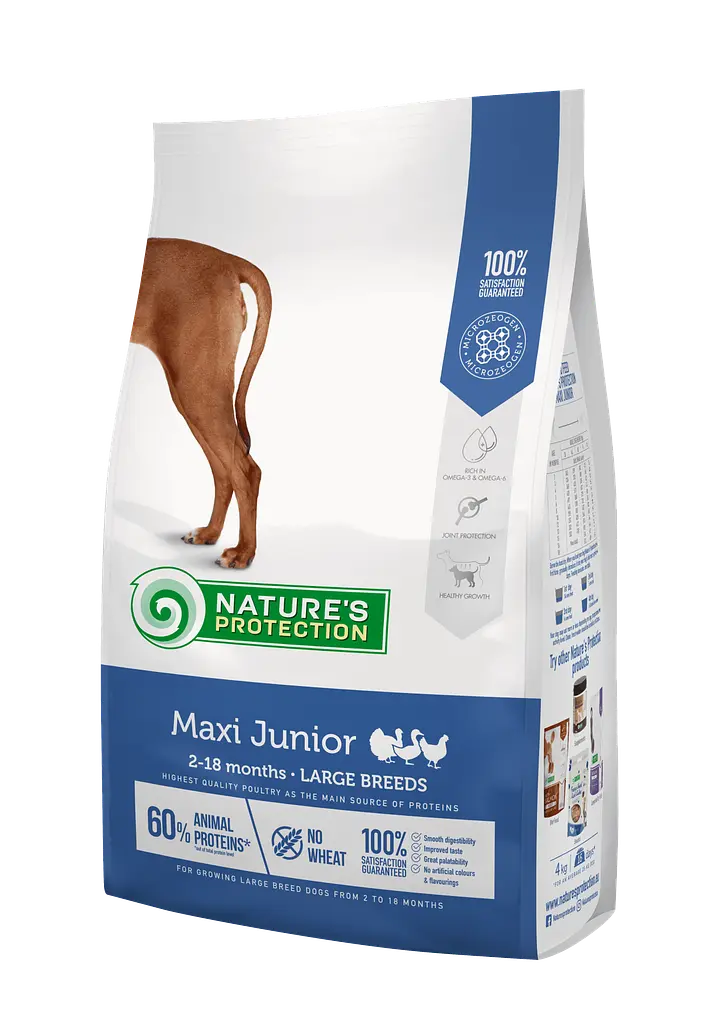Сухий корм для цуценят великих порід Maxi Junior Large Breeds 4кг