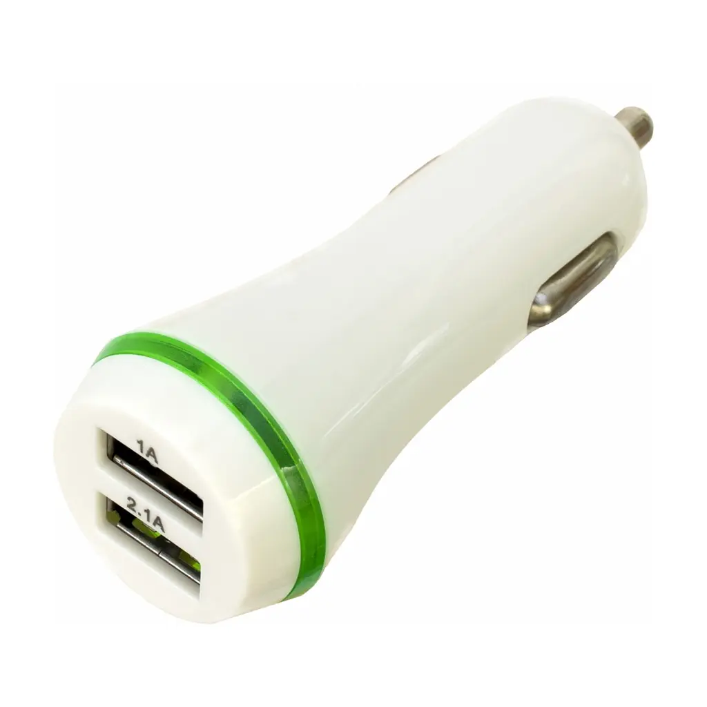 Зарядний пристрій Patron 2xUSB 2A/1A white (PN-2USB-CAR-WH)