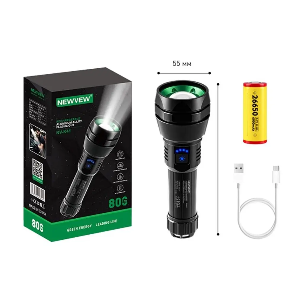 Ліхтар NEWVEW NV-K41 6000mAh Black (NWVW-NV-K41-BK) - фото 3