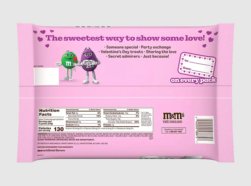 Драже M&M's Milk Chocolate Fun Size Valentine's Day Exchange 343g - фото 2