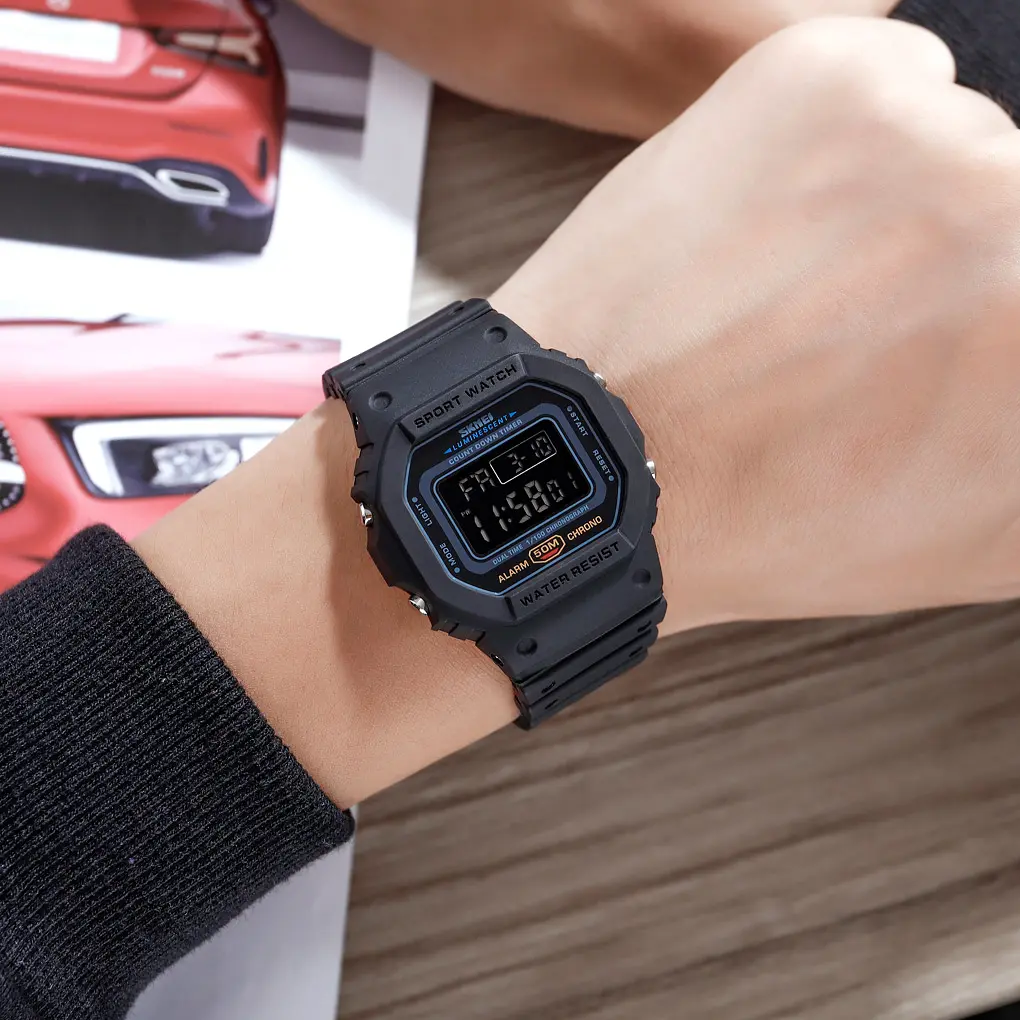 Наручний годинник чоловічий 1628 All Black Skmei acs0030671 - фото 3