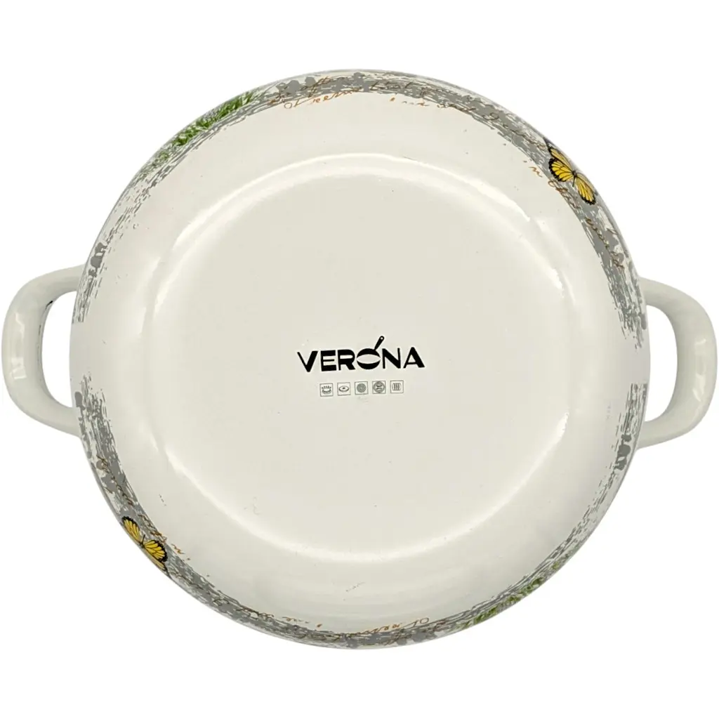 Кастрюля Verona эмалированная со стеклянной крышкой 4 л (VR-0004-22) - фото 4