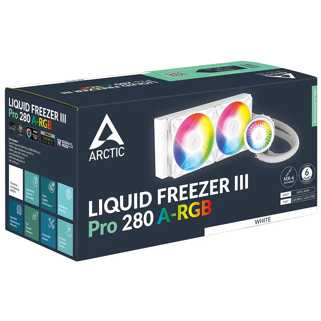Система водяного охолодження Arctic Liquid Freezer III Pro 280 A-RGB White (ACFRE00187A) - фото 4
