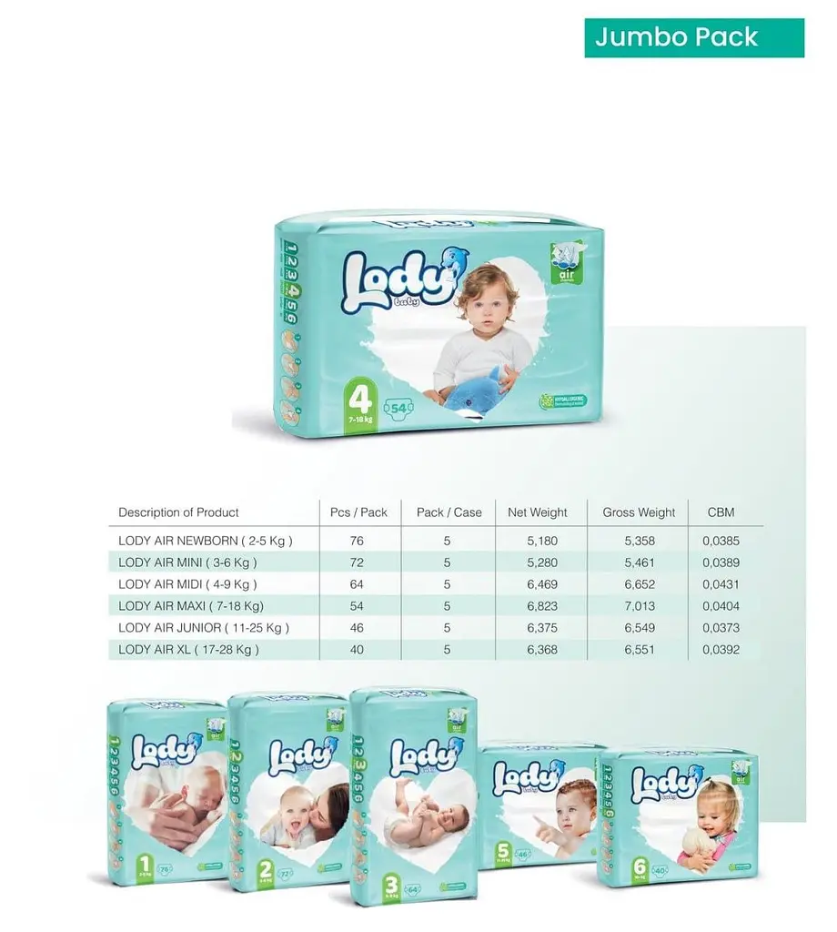 Підгузки дитячі Lody Baby Air XL 6 (16+ кг) Jumbo 40 шт. для дорослих малюків - фото 4