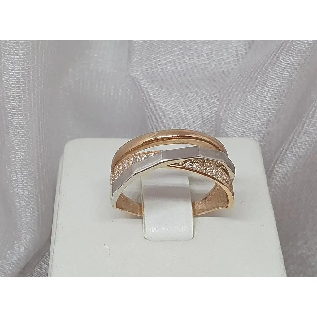 Золотое кольцо Империя золота с фианитами. КВ1204КИ 17,5 - фото 4