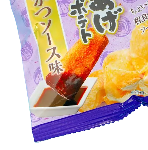 Японські чіпси Calbee Kata-age Potato Chips Kushikatsu Sauce 15г - фото 6