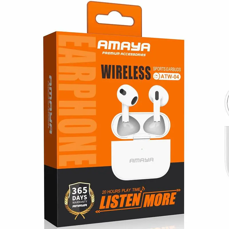 Беспроводные TWS наушники Amaya ATW-04 White - фото 2