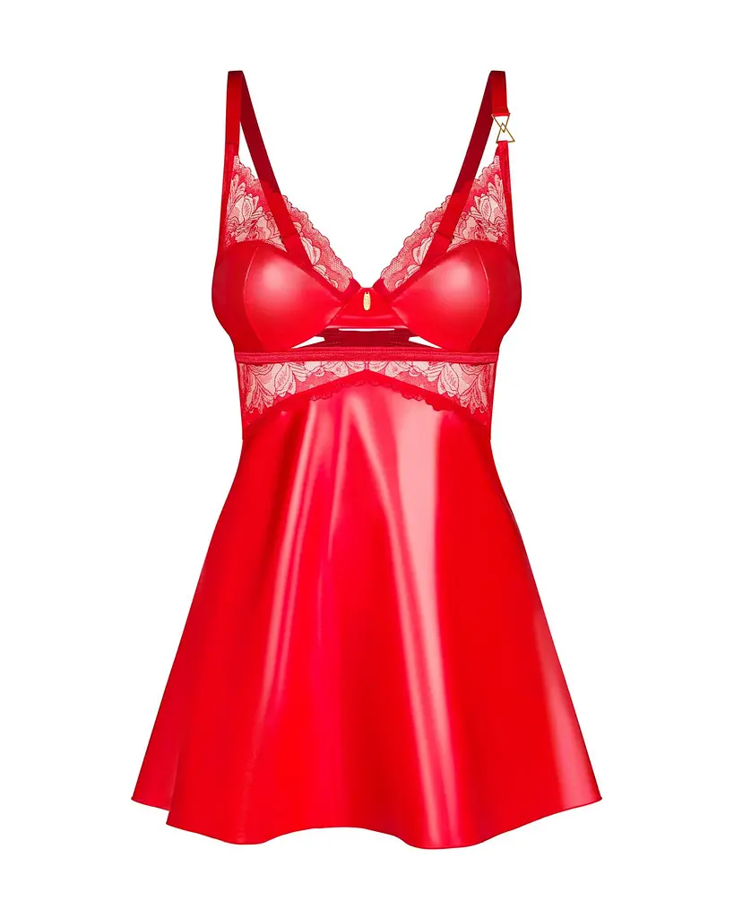 Сорочка Obsessive Aliosa, L/XL (червоний) - фото 6