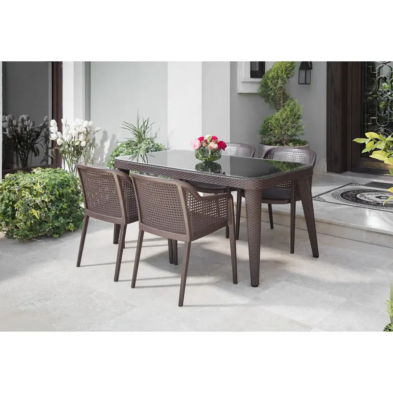 Стіл Tilia Osaka 90x150 см з зовнішнім склом венге (00-00010060) - фото 2