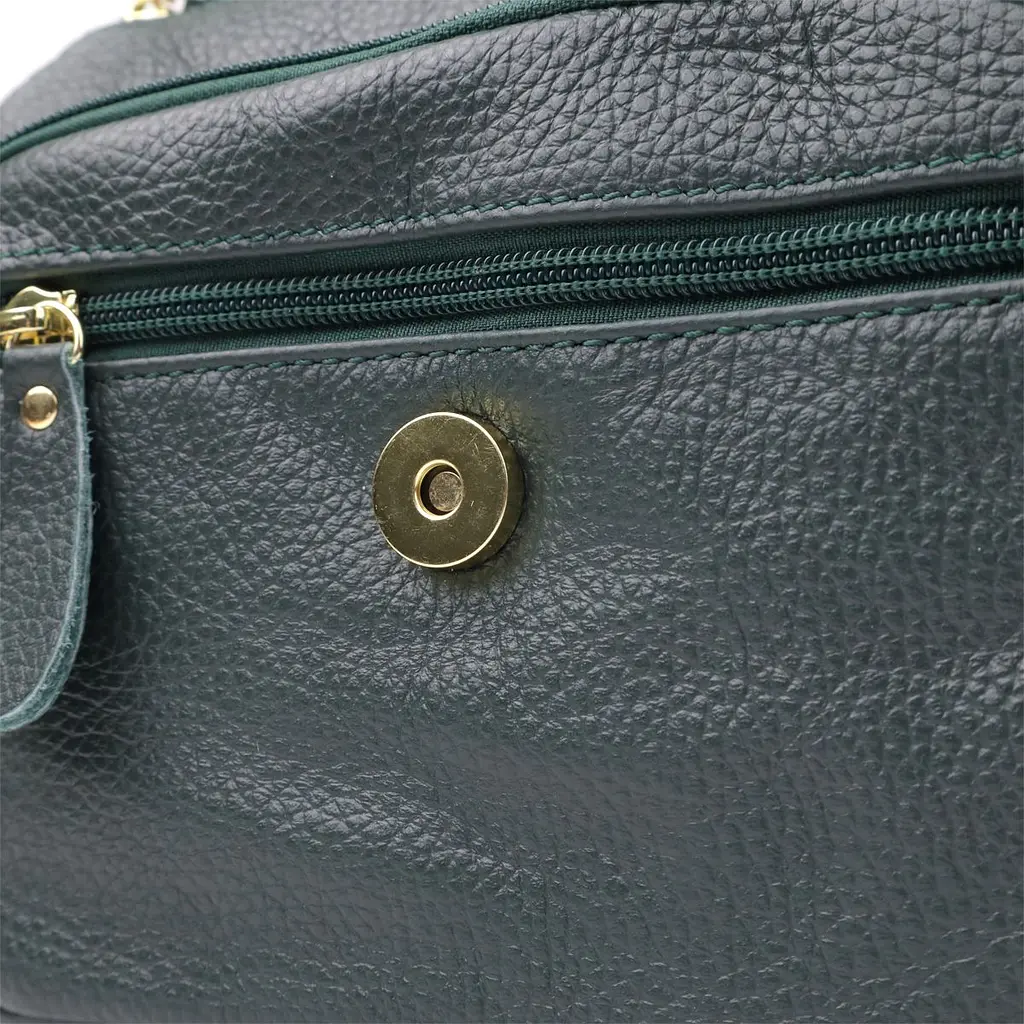 Повсякденна жіноча сумка з натуральної шкіри Vintage 22970 зелена - фото 6