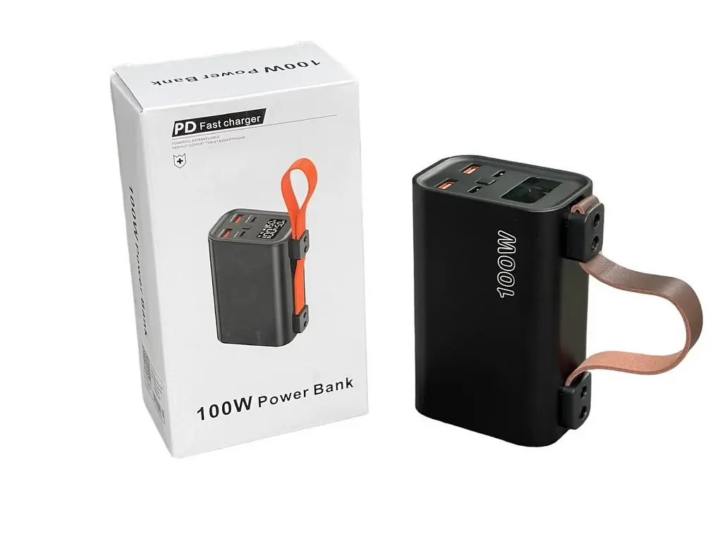 Универсальная зарядная батарея King Power с быстрой зарядкой 30000Mah 100W (Черный) - фото 4