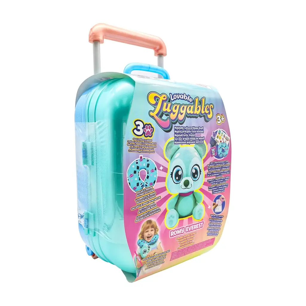 Ігровий набір Lovable Luggables м'яка іграшка Romy з подушкою і валізкою (815887029538) - фото 3