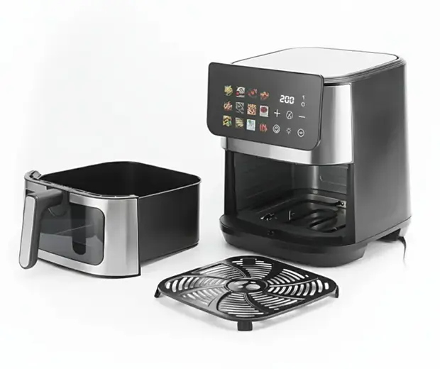 Аэрофритюрница Domotec MS-3224 сенсорное управление приготовления с минимальным количеством масла LED-дисплей 4500 Вт Черный - фото 2