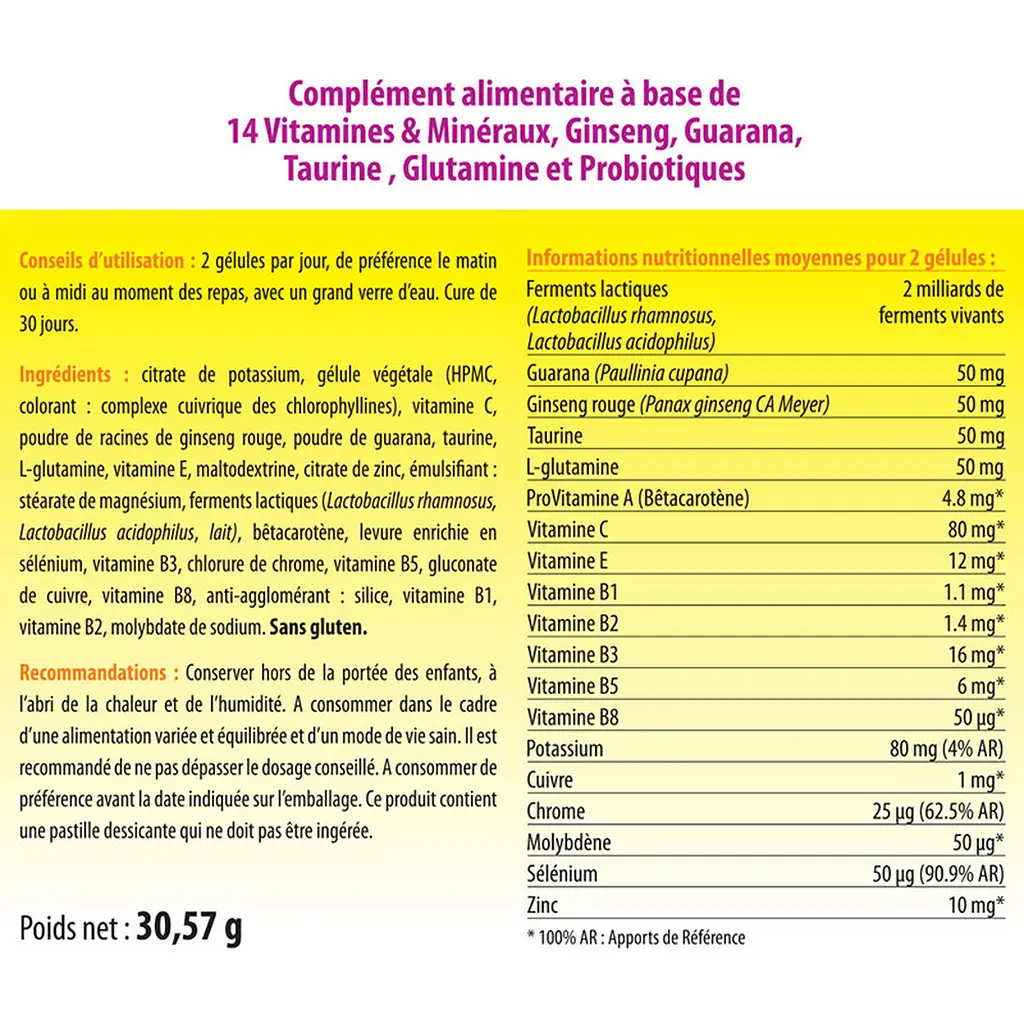 Набір: вітамінний комплекс для чоловіків Vitamin'22 Specifique Homme 60 капсул + вітамінний комплекс для жінок Vitamin'22 Specifique Femme 60 капсул - фото 3