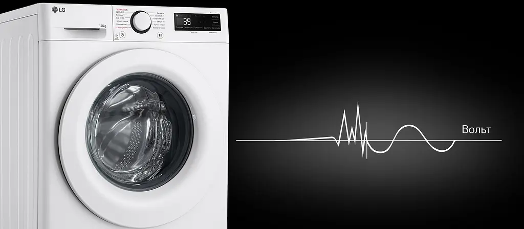 Пральна машина LG фронтальна, 10кг, 1400, A, 57см, дисплей, пара, інвертор, білий - фото 5