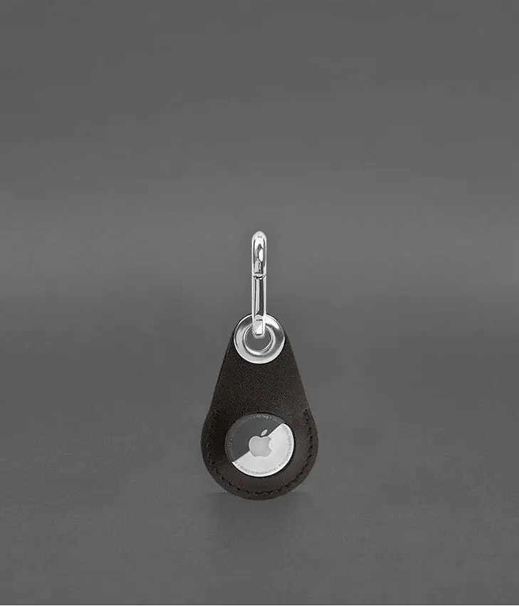 Кожаный чехол для Apple AirTag Темно-коричневый - фото 2