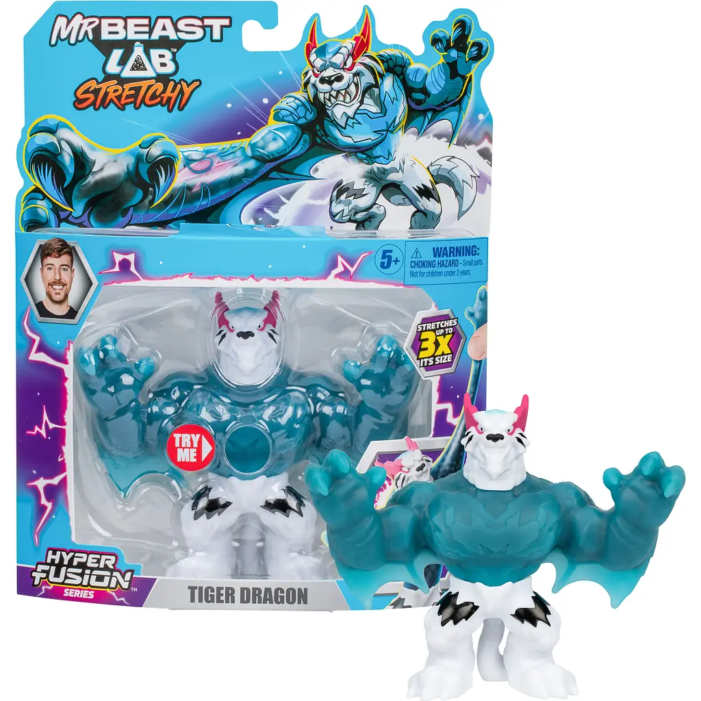 Фигурка MrBeast Lab Тигр Дракон растягивается (124290) - фото 2