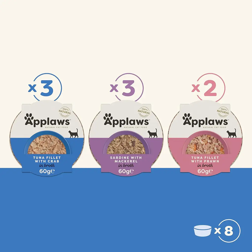 Набір консервів для котів Applaws Multipack Fish Selection in Broth, 8х60g - фото 2