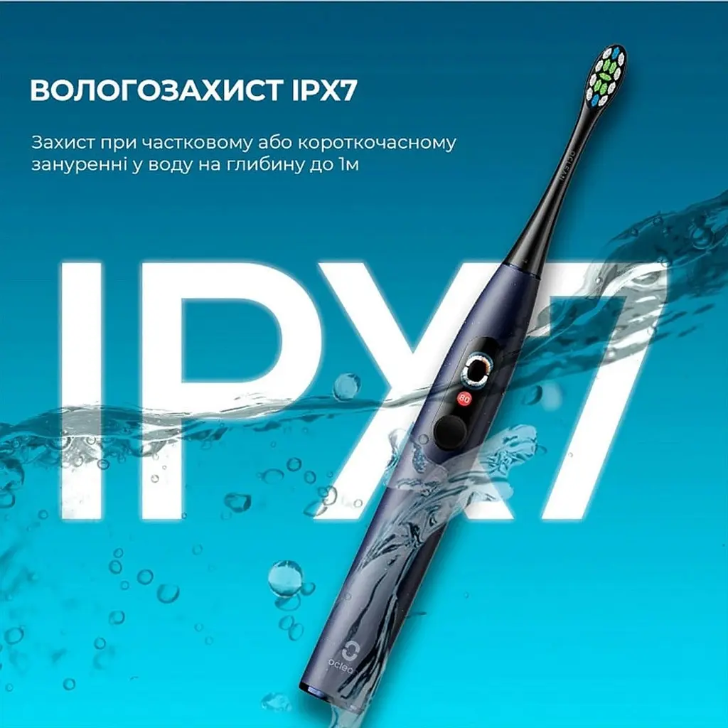 Електрична зубна щітка Oclean X Plus Pro Digital Blue [153135] - фото 11
