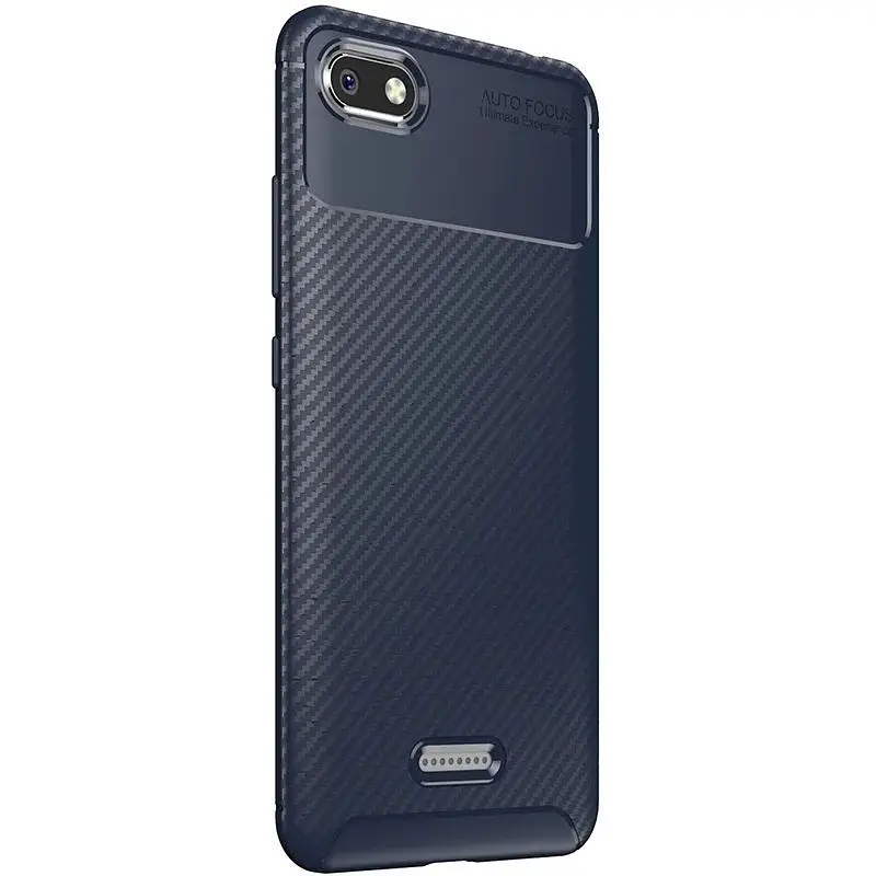 Чохол-накладка Toto TPU Carbon Fiber 1.5 mm Case Xiaomi Redmi 6A Dark Blue - фото 3