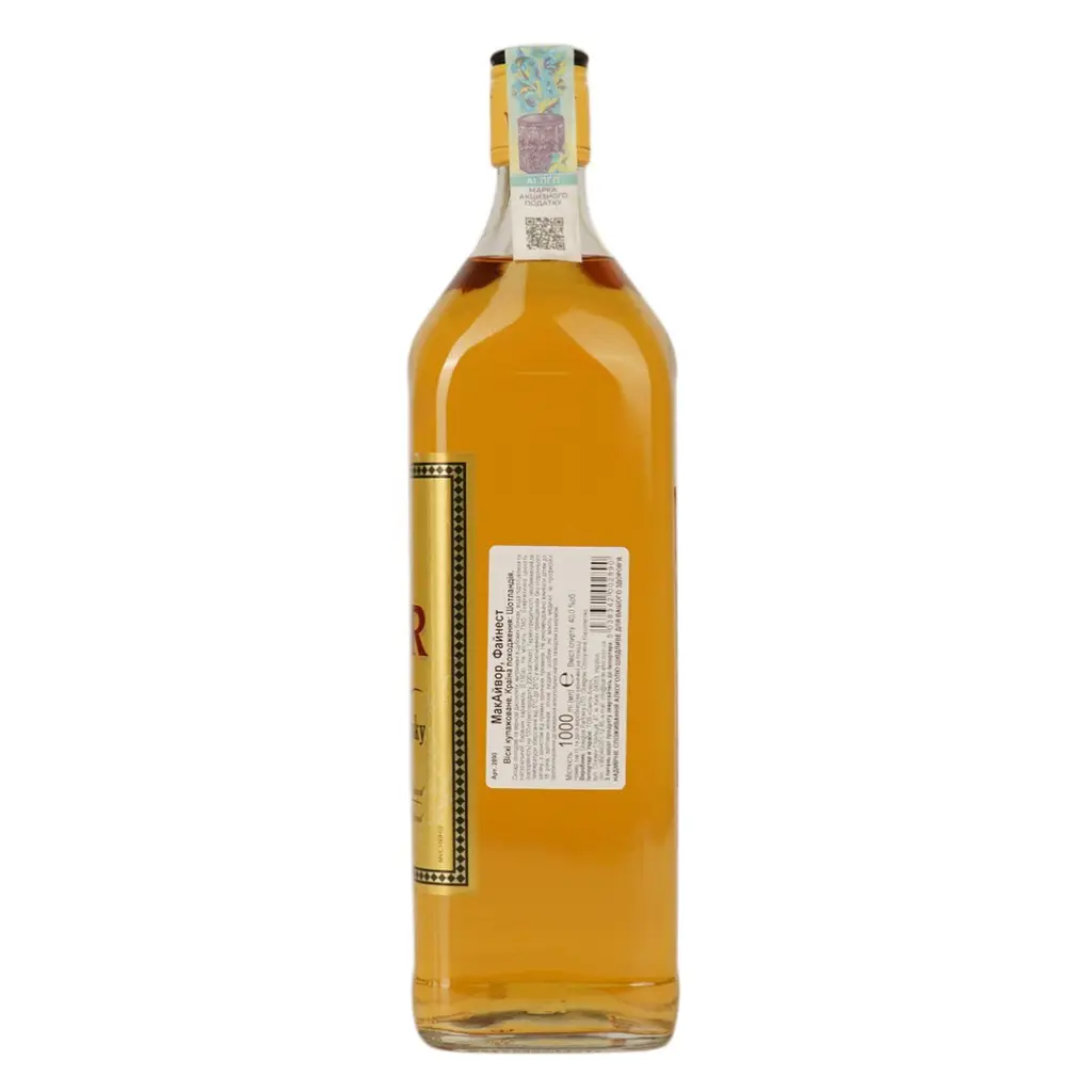 Віскі McIvor Finest Blended Scotch Whisky 40% 1 л - фото 2