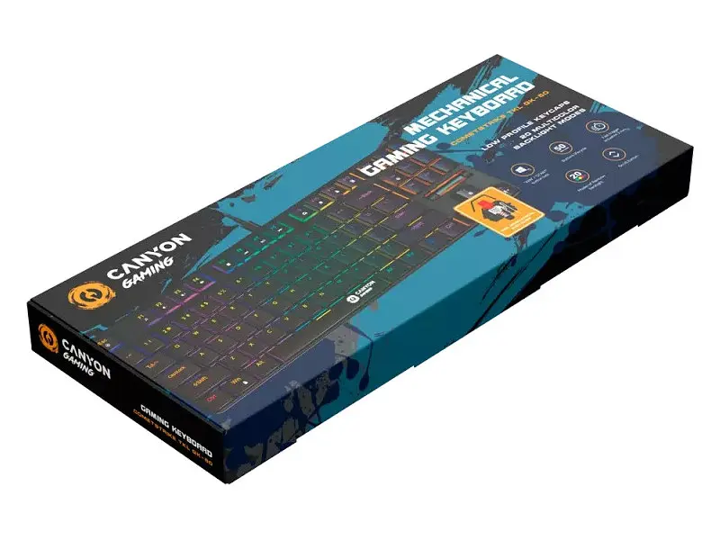 Клавіатура Canyon Cometstrike GK-50 RGB TKL (CND-SKB50-US) - фото 5