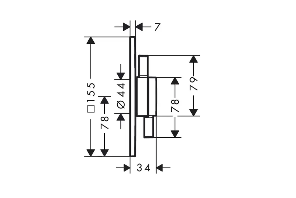Змішувач для душу Hansgrohe DuoTurn E прихованого монтажу brushed bronze 75417140 - фото 3