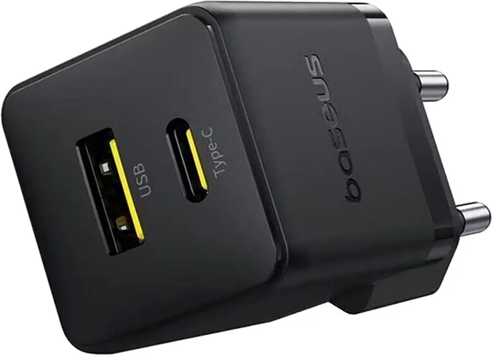 Сетевое зарядное устройство для Baseus Palm Fast Charger C+U 30W EU Черный - фото 3