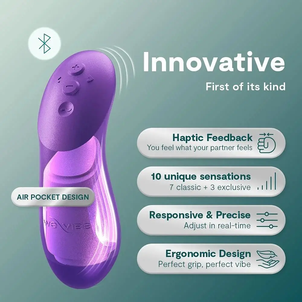 Вібратор We-Vibe Chorus Pro Cosmic Purple для пар зі смарт-управлінням - фото 10