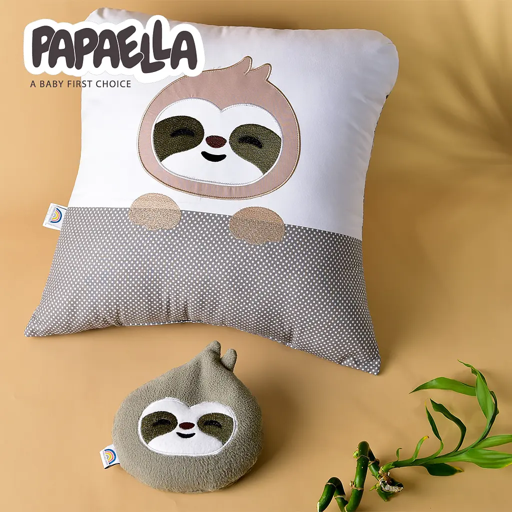 Подушка-грелка Papaella Ленивец с семенами льна 18х17 см бежевый (8-33270 беж) - фото 7