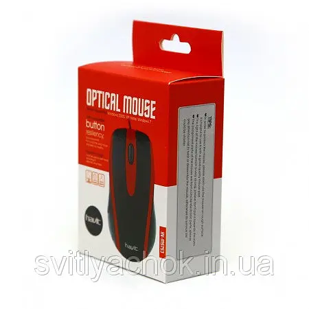 Миша Havit HV-MS753 Black/Red, Optical, USB, 1000 dpi - фото 2