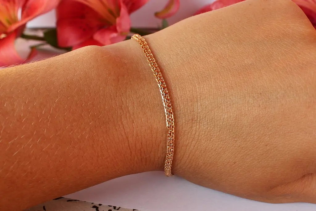 Браслет Xuping Jewelry бісмарк 18 см 3 мм золотистий - фото 2