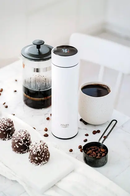 Термос термочашка Adler AD 4506 тепло 8 часов холод 12 часов ситечко 473 мм белый - фото 9