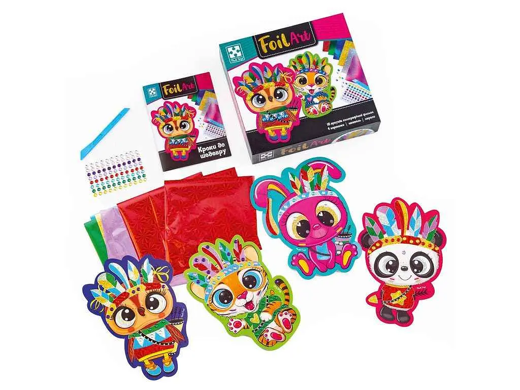 Набір для творчості VLADI TOYS "Foil Art. Шалені індіанці" VT4433-09 (укр) - фото 2