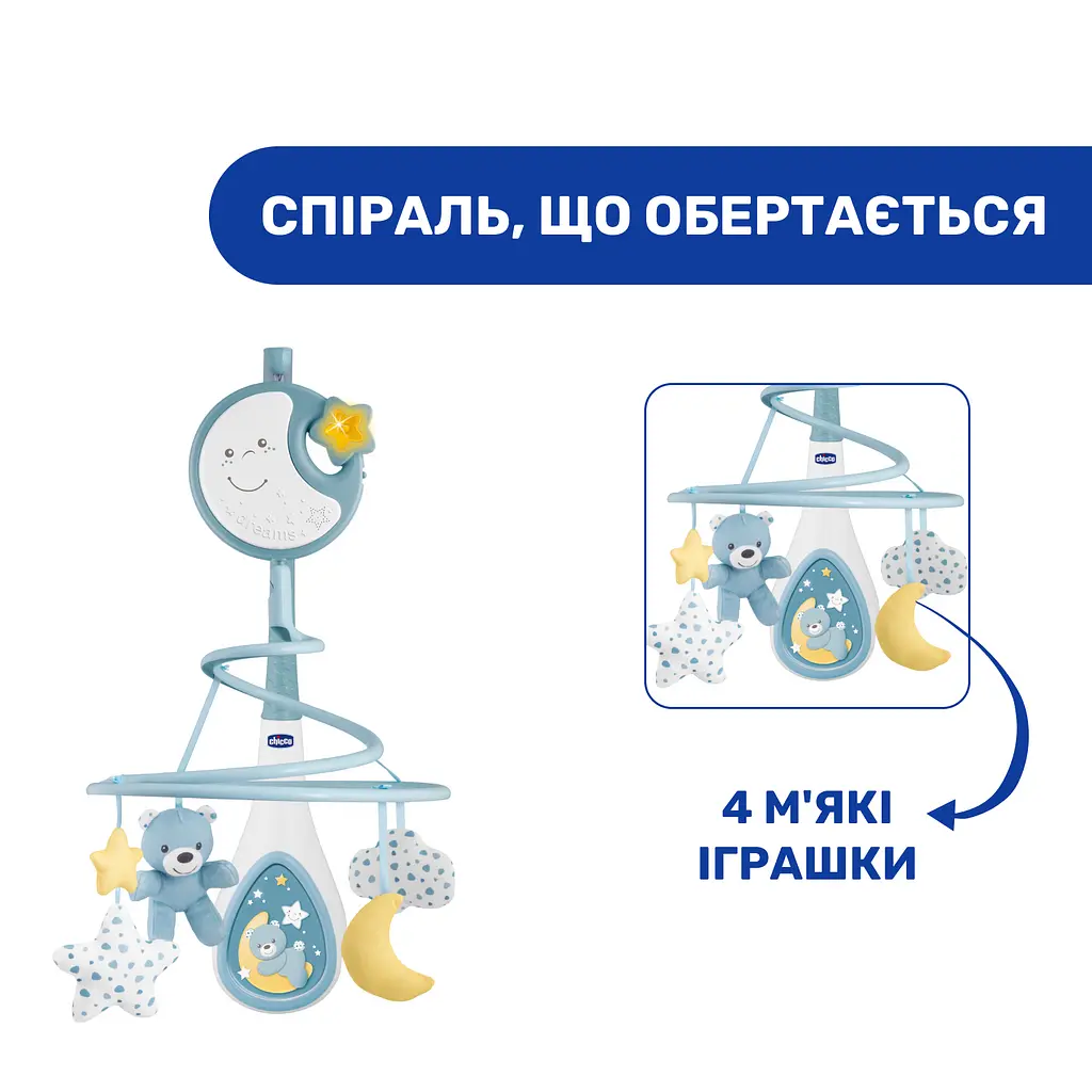 Іграшка на ліжечко Chicco Next2Dreams, блакитний (07627.20) - фото 6
