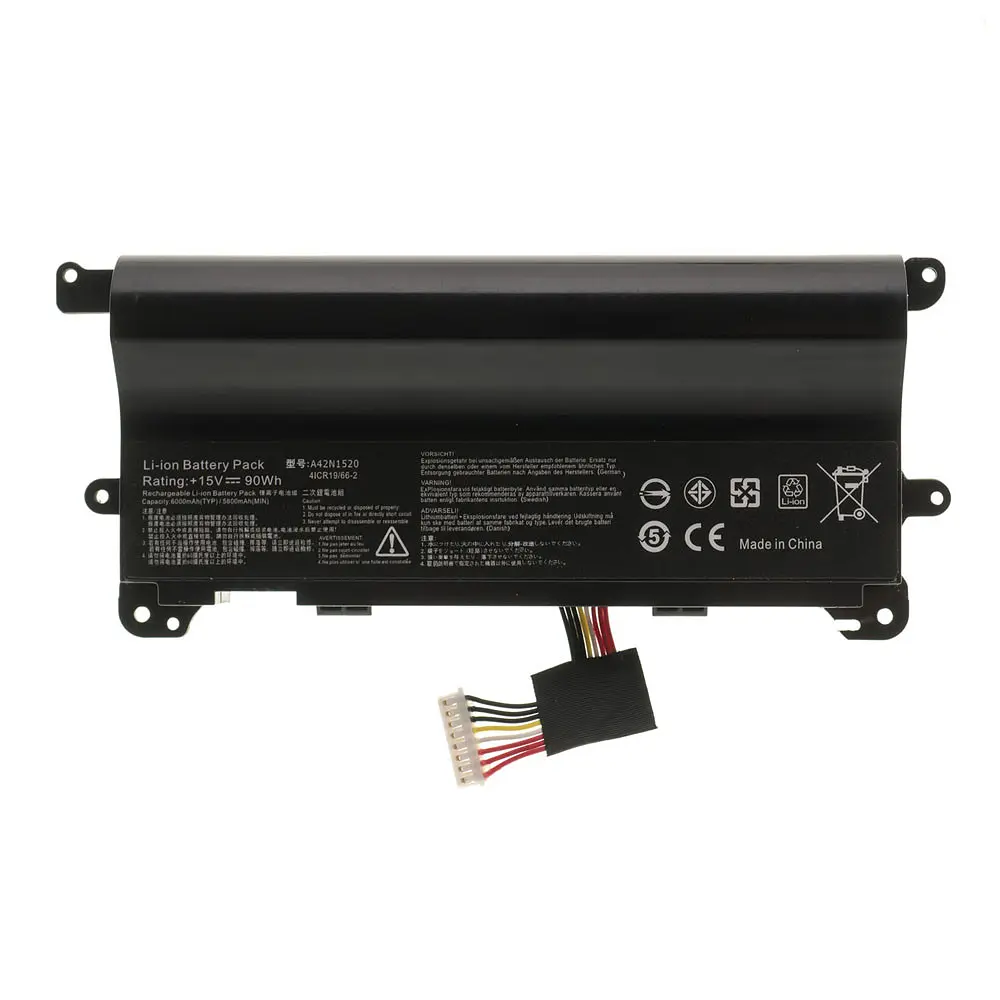 Батарея для ноутбука Asus A42N1520 (ROG G752VY GFX72 G752VS series) 15V 6000mAh 90Wh Чорний - фото 2