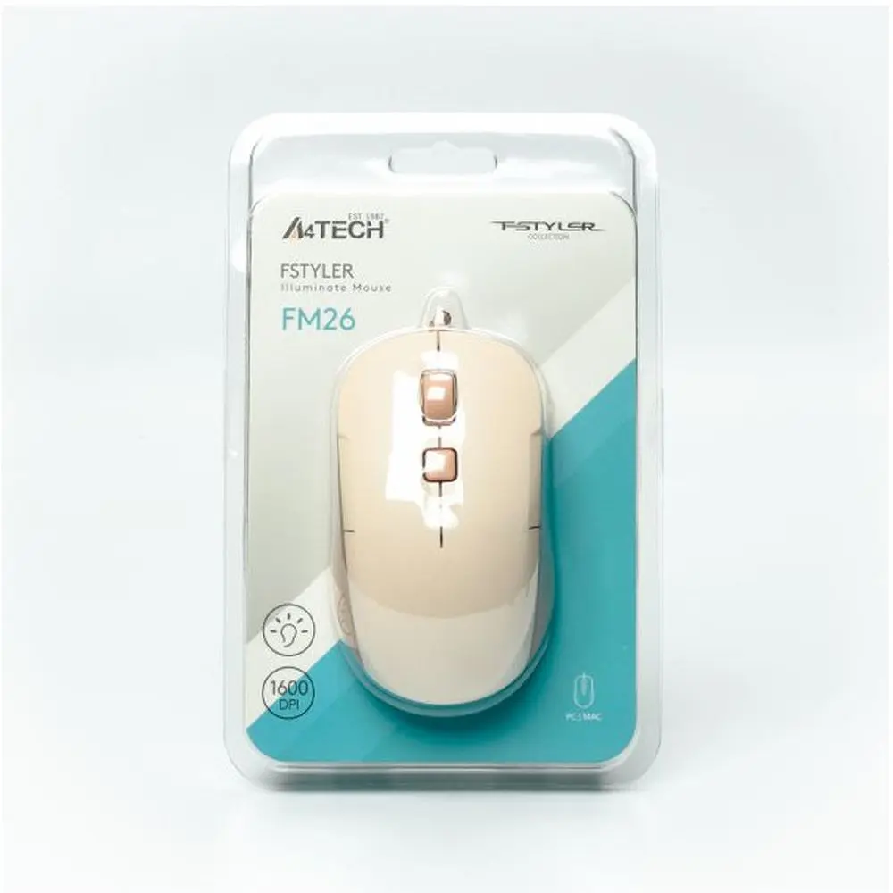 Мишка A4Tech FM26 USB Cafe Latte (4711421991391) - фото 11