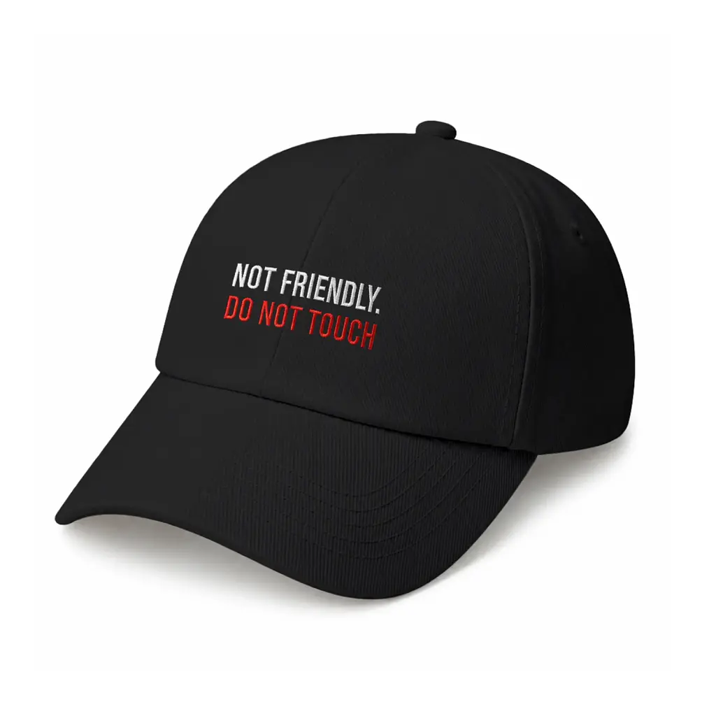 Кепка «Not friendly. Do not touch» чорна