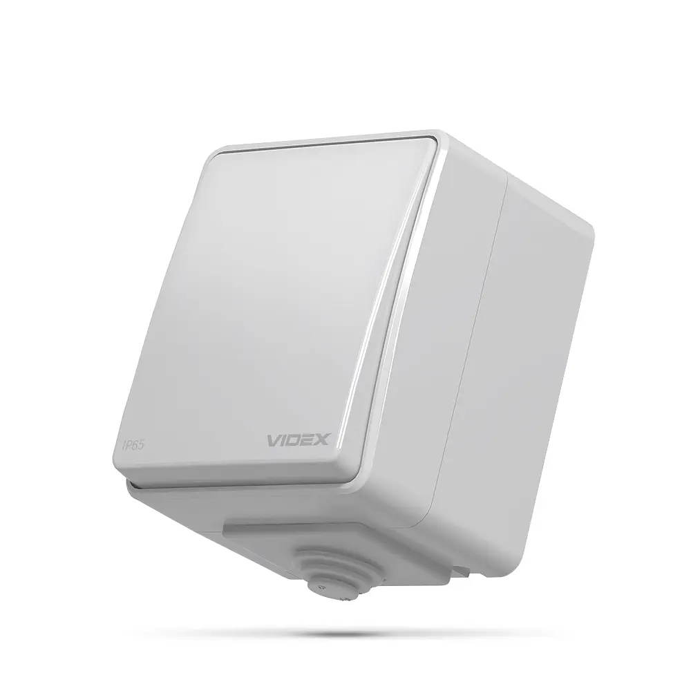 IP65 Вимикач зовнішній одноклавішний сірий VIDEX BINERA VIDEX (25183-000)