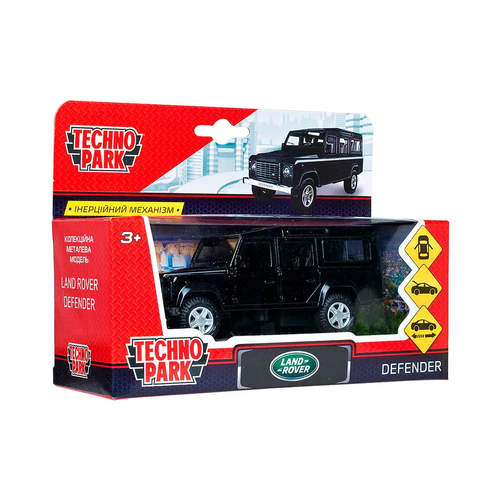 Автомодель Технопарк Land Rover Defender, 1:32, чорний (DEFENDER-BK) - фото 6