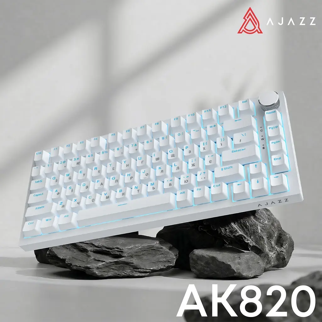 Клавіатура Ajazz AK820 Red Switch White (AK820-R-W) [163666] - фото 6